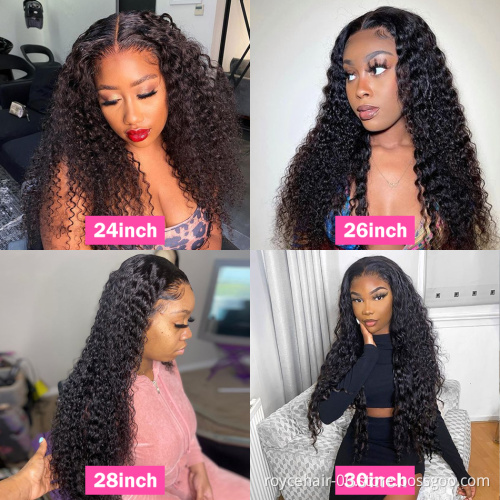 Cheap Curly Hair Lace Wigs, 180% Density Cambodian Human Hair Jerry Curl Pre Plucked Glueless 13x6 Lace Wig With Baby Hair